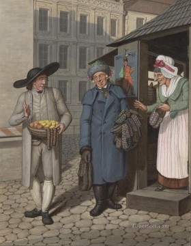 Georg Emanuel Opiz Painting - Der Zitronenmann der Bratenkramer Georg Emanuel Opiz caricature